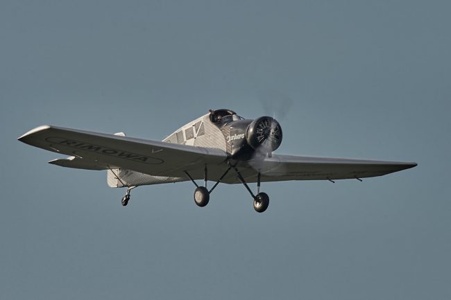 Die Junkers F13 Replika von Rimowa bei ihrem Erstflug am 15. September 2016