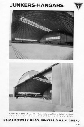 Junkers Hangars mit 56 Spannweite