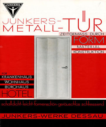 Junkers Metall Tür Prospekt - Junkers-Werke-Dessau