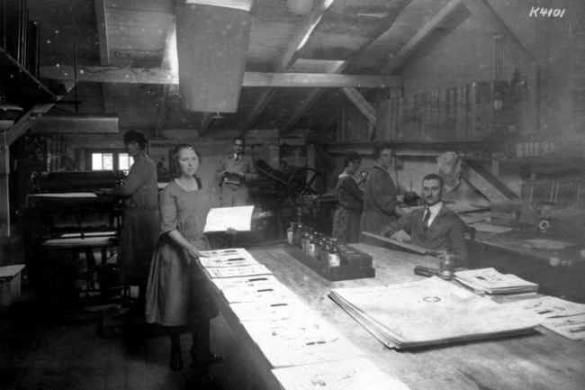 Druckerei der Firma Junkers & Co.