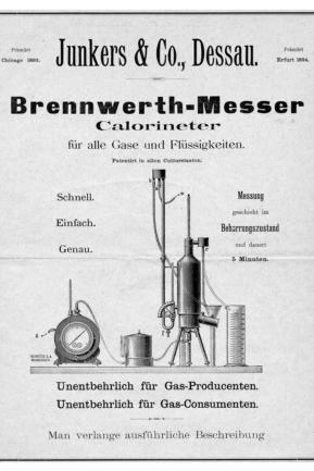 Muster für neuen Kalorimeter-Prospekt, etwa Febr. 1896