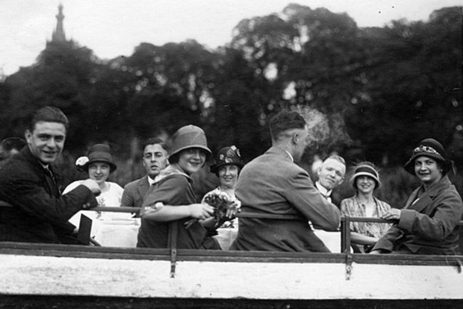 Betriebsausflug nach Wörlitz - Junkers Mitarbeiter auf dem Wörlitzer See