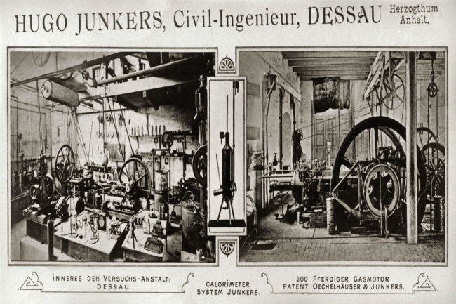 Briefkopf Hugo Junkers, Civil-Ingenieur, Dessau