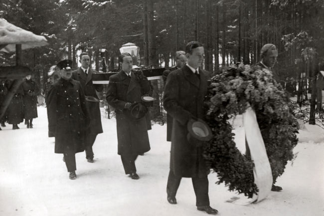 Beerdigung von Hugo Junkers 9. Febr. 1935 in Gauting bei München